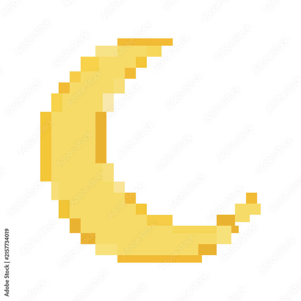 Fototapeta premium a simple pixel-style moon vector design