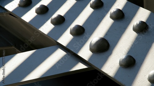 Abstract Industrial Metal Rivet Geometric Detail