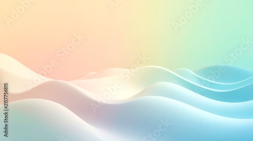 Soft waves glide in pastel hues
