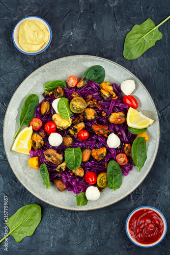 Modern Vegetable Pasta with Seafood