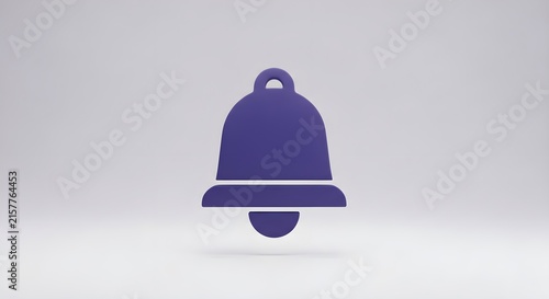 Purple Bell Icon Symbol Sign.
