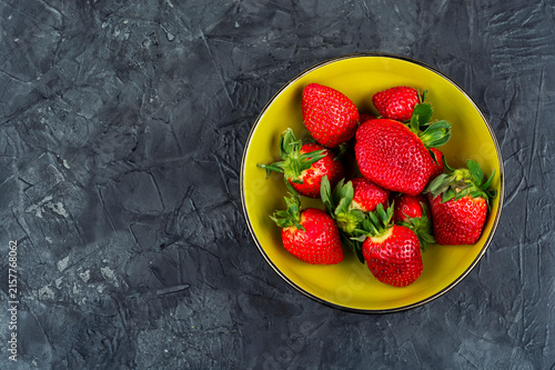 Organic fresh strawberries.