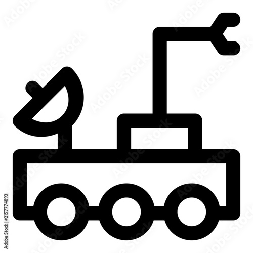 Canvastavla mars rover line icon