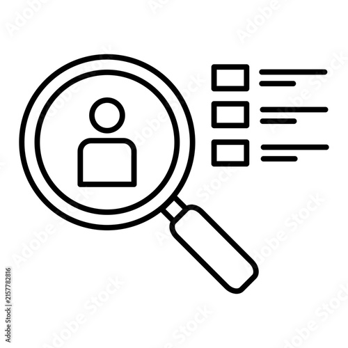buyer persona line icon with editable stroke