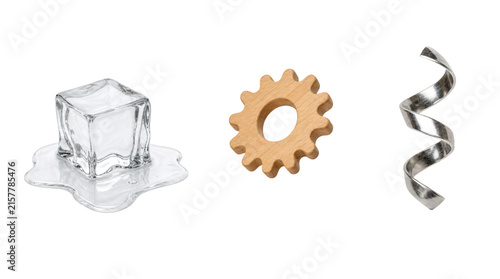 Collection of abstract objects on a transparent background