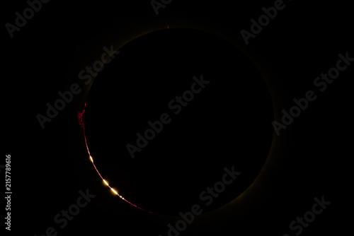 Cuadro en lienzo Eclipse Solar - Perlas de Bailey