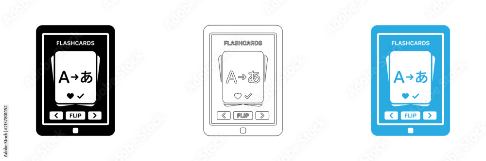 Fototapeta premium Mobile app interface showing math equation a plus b on three different tablet designs isolated on transparent background, Vector