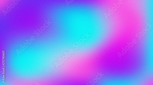 Abstract vibrant gradient background with soft neon blue and purple grainy texture