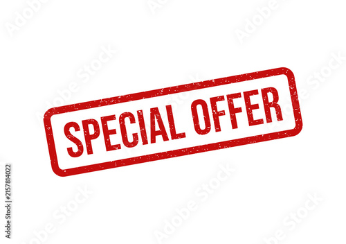 Red special offer rubber stamp icon