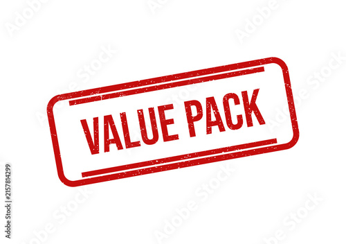Red value pack grunge rubber stamp seal