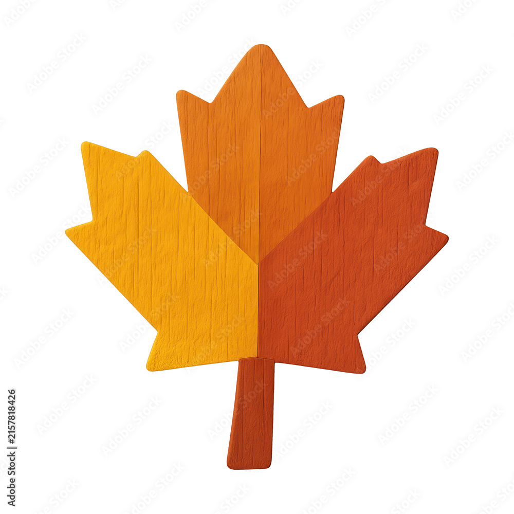 Fototapeta premium PNG Autumn maple leaf illustration.