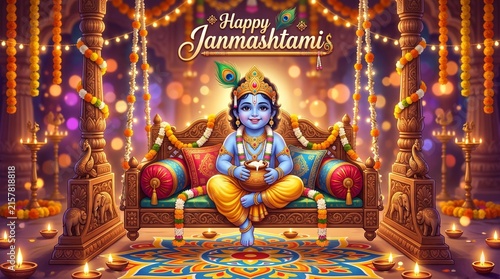 Krishna janmastami background