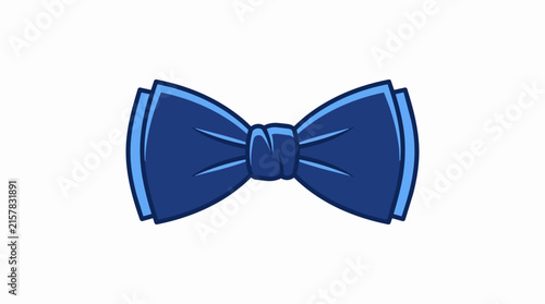 Classic Blue Bow Tie Accessory Icon for Formal Events Weddings Groomsmen Fashion and Celebration Design