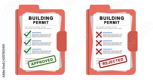 Paid and overdue invoice concept showing approved and rejected payment documents, representing billing, accounting, finance, business management, and payment processing.