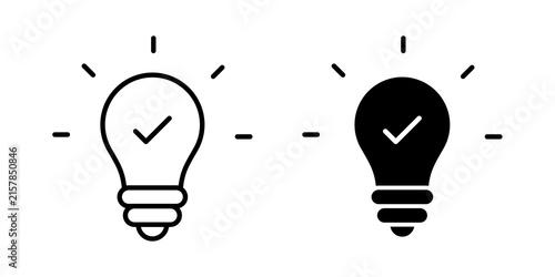Creative idea icon minimal elements bundle