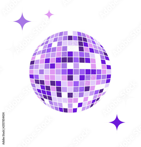 Purple disco ball with sparkles