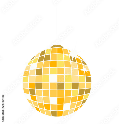 Golden disco ball element 
