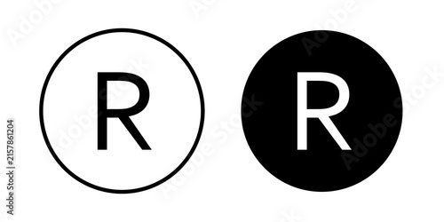 Registered icon for landing page designs