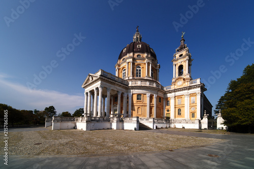 Basilica of Superga in Turin Italy with Dome and Classical Columns