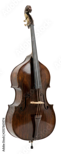 Foto Double Bass Musical Instrument Isolated on White