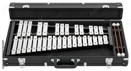 Obraz na płótnie Glockenspiel Musical Instrument in Carrying Case
