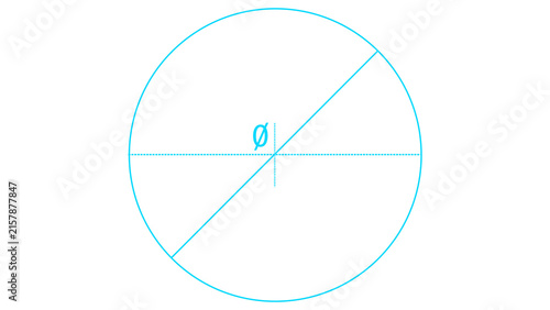 Canvastavla Diameter Measurement Overlay for Showing Circle Diameter and Center Line in Vide