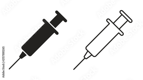 Syringe icons showing filled and outlined injection styles.