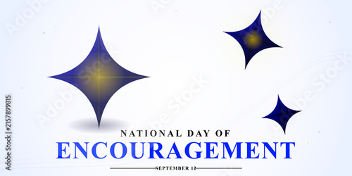 Foto National day of encouragement commemorative graphic with shining star on transpa
