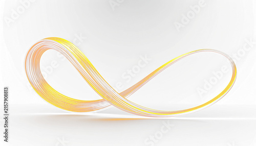 a golden curvy vibrant designed line, isolated on transparent background