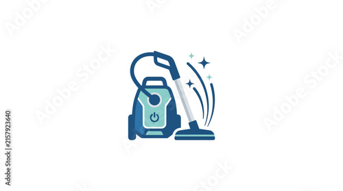 Canister vacuum cleaner with suction and sparkles.