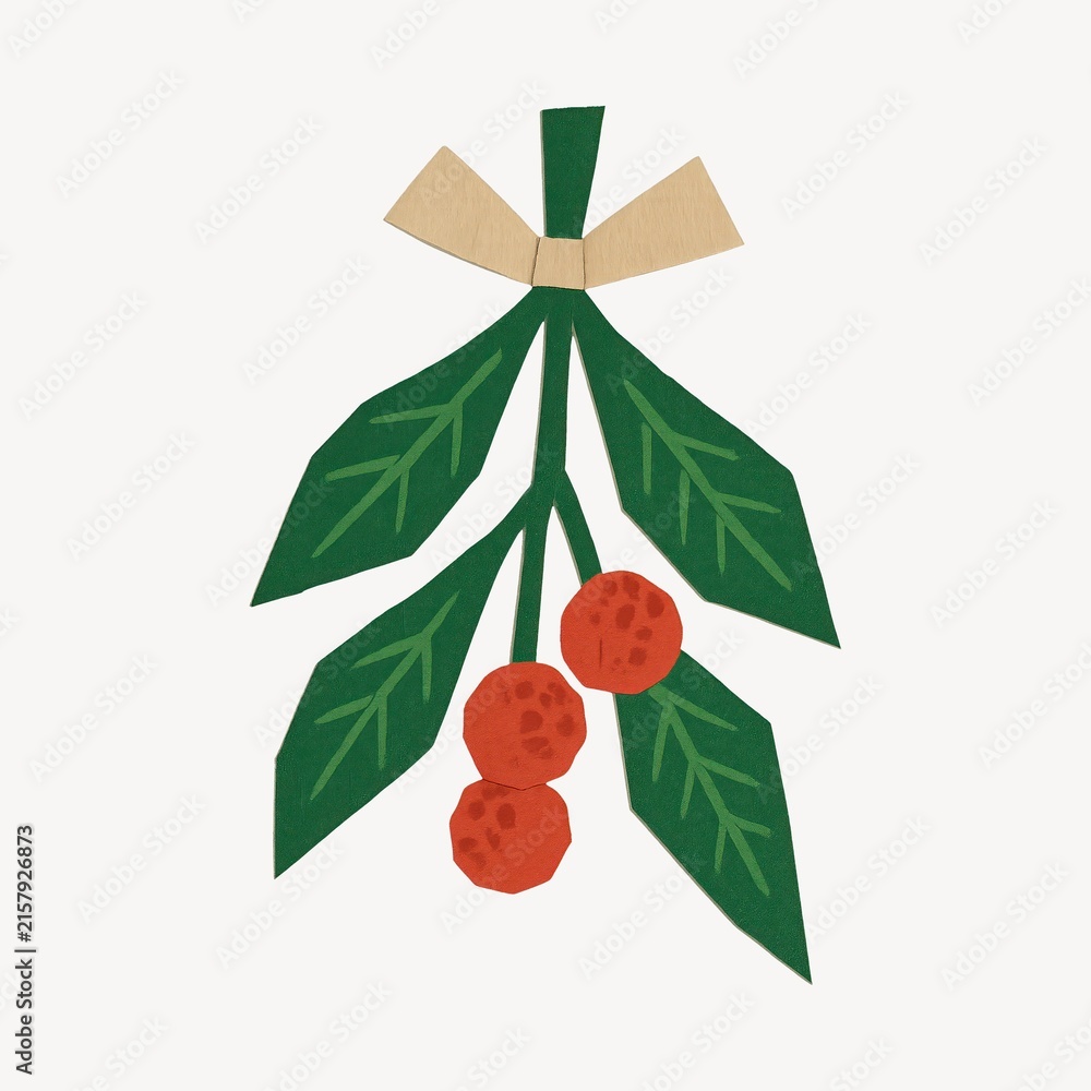 Naklejka premium Festive botanical holiday decoration