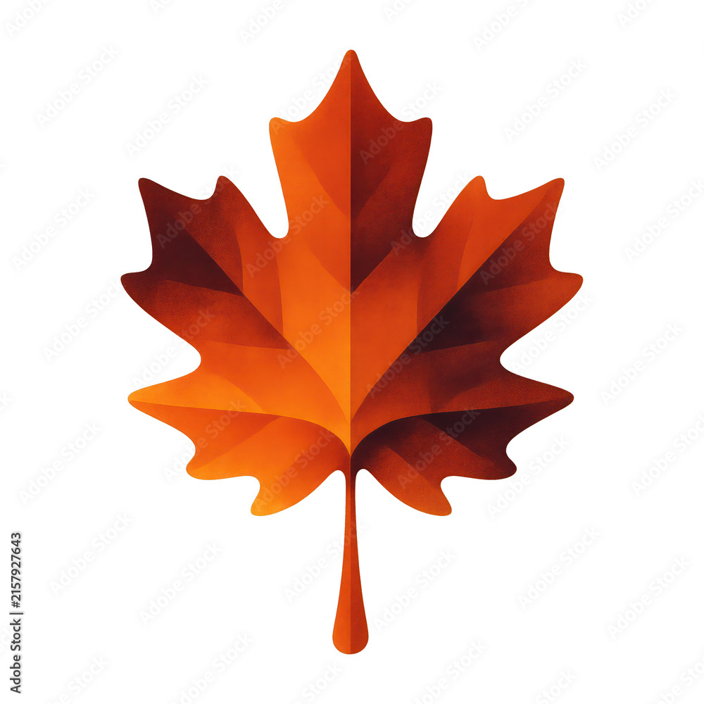 Naklejka premium PNG Vibrant autumn maple leaf illustration.