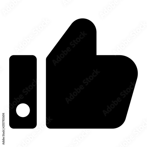 Thumbs Up Like Hand Glyph Icon