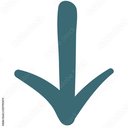 Down Arrow Doodle Icon
