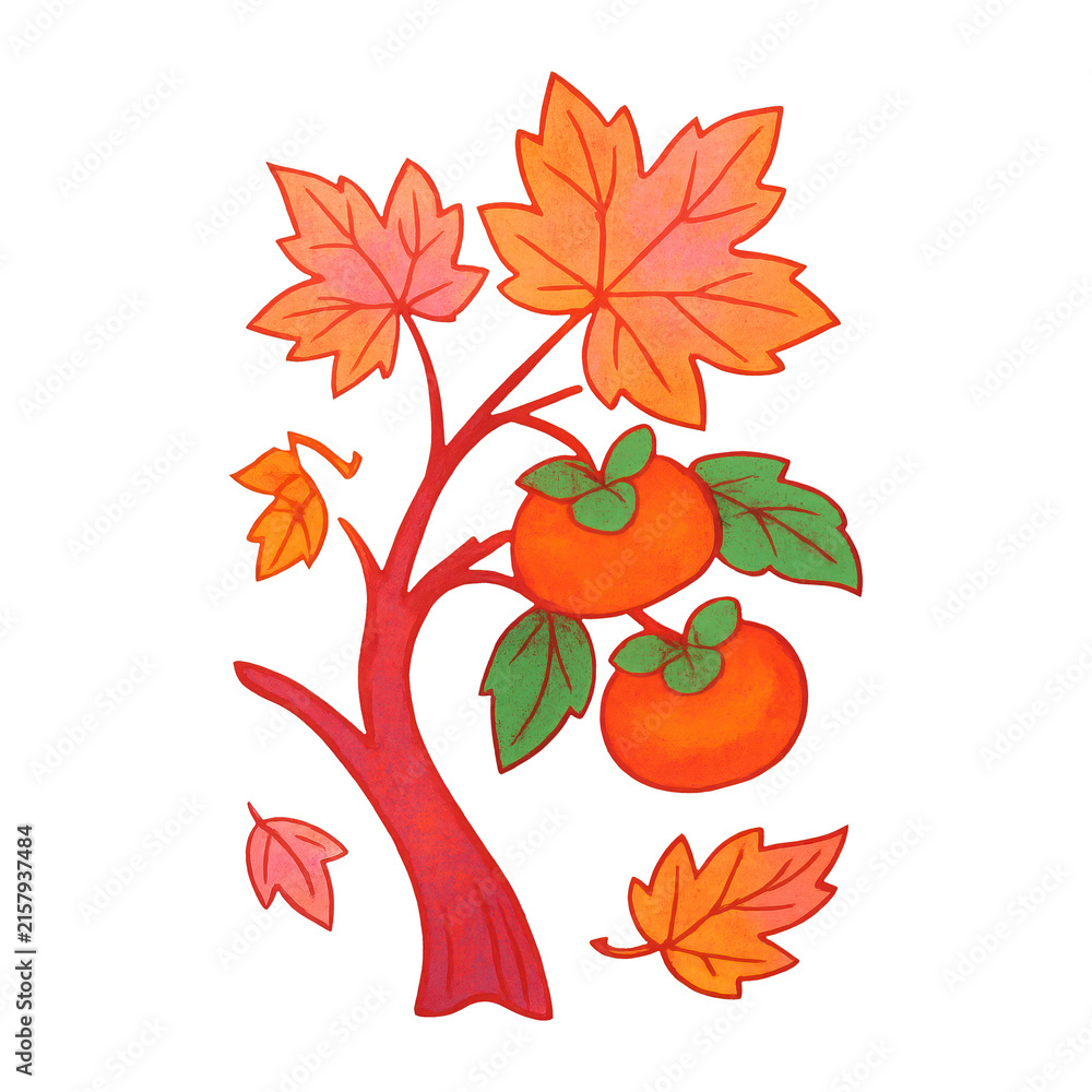 Naklejka premium PNG Vibrant autumn leaves illustration