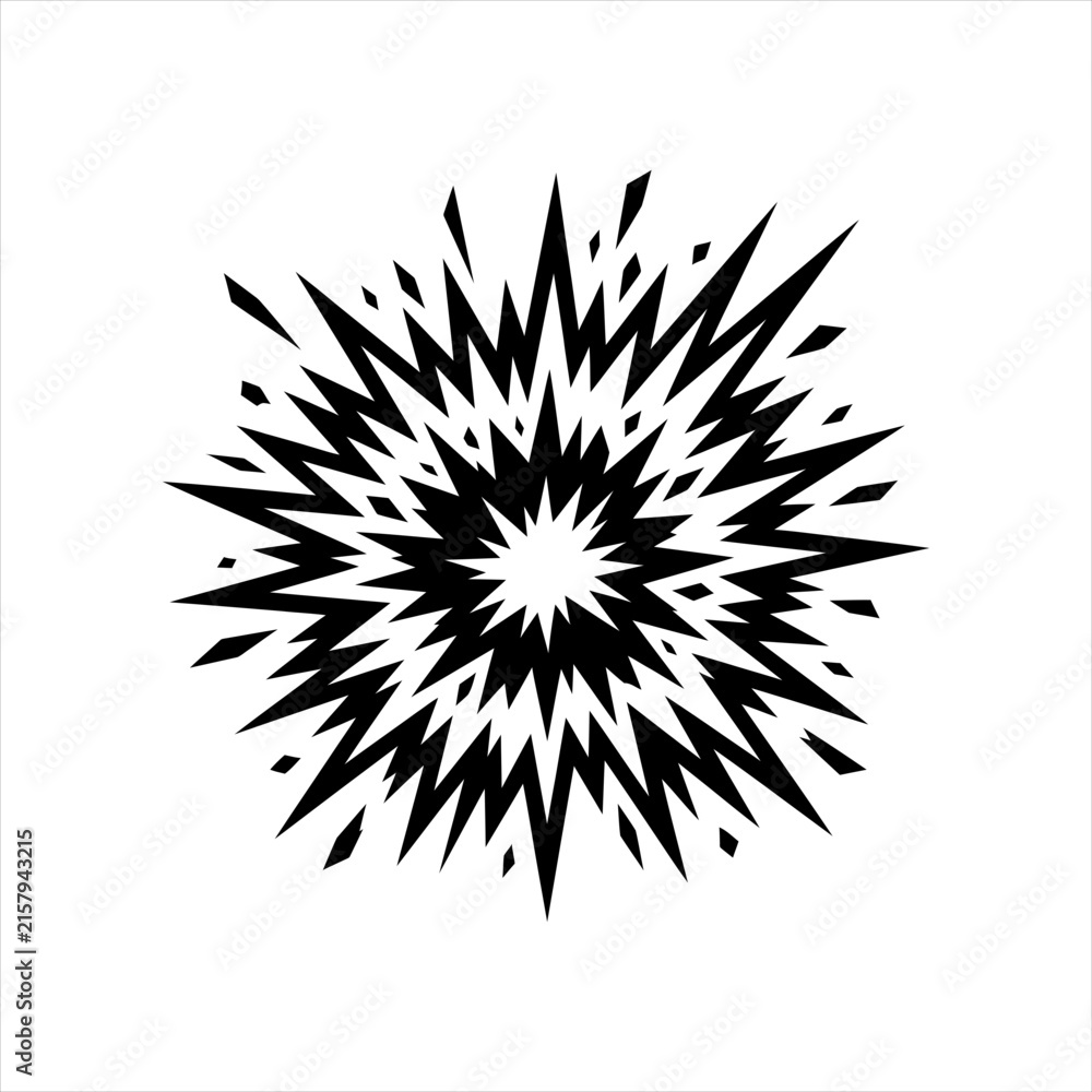 Obraz premium Explosion Burst Comic Effect Icon Vector Illustration