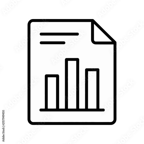 Document icon with a bar chart graph symbol