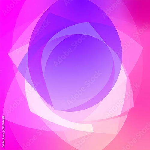 Vibrant geometric shapes swirl on a pink-blue-purple gradient background, perfect for a set cover or template design, geometric, cover