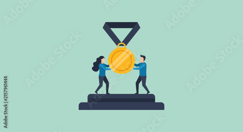 Climbing Team Success Illustrating Mutual Support And Goal Achievement