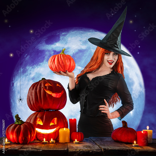Foto Witch on Halloween
