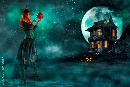 Foto Witch on Halloween