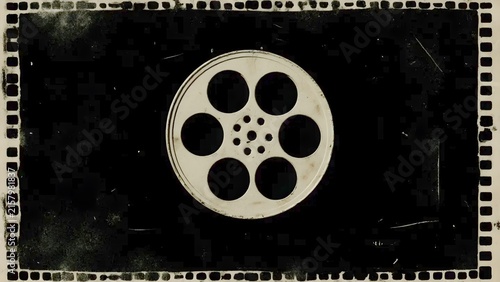 Retro cinematic black background with realistic film grain, fine dust particles, delicate scratches, soft light leaks, and rich film texture.