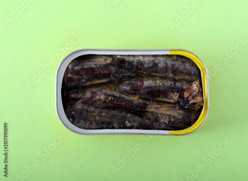 Can of sardines in olive oil