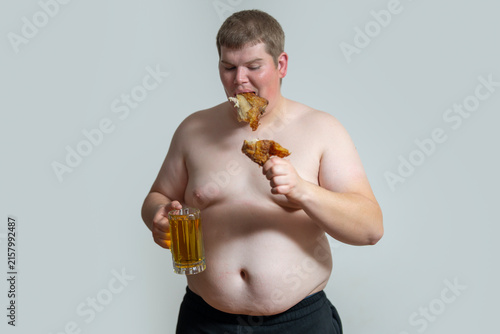 Quadro su tela Stomach shows excess abdominal fat