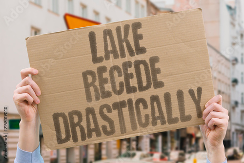 Foto "Lake Recede Drastically" Freshwater bodies shrink exposing dry basins