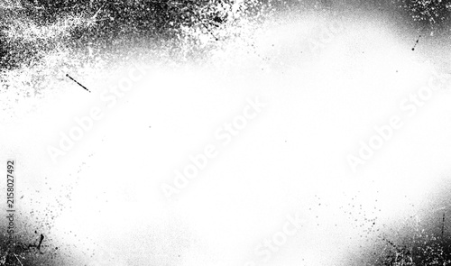 Abstract grunge corner border overlay with distressed texture and vintage film grain effect