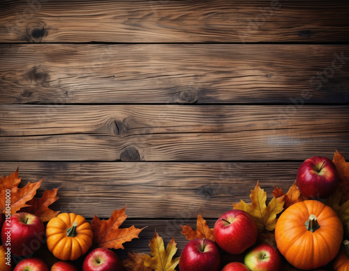 Autumn Still Life with Orange Pumpkins and Colorful Fall Leaves for Thanksgiving Halloween Harvest Seasonal Decoration Vector Illustration