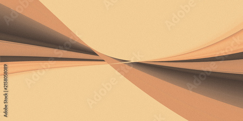 Obraz na plátně Warm beige earthy abstract pixel stretch style background with overlapping textured waves and soft shadows