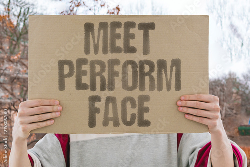 Фотография "Meet Perform Face" An evening of curated likability left me sore