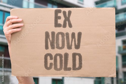Canvastavla "Ex Now Cold" A fundamental disagreement turned the air to solid ice